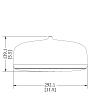 Подвесной громкоговоритель Biamp Desono P6-SM White чертеж размеры
