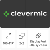 Видеостена 2x2 CleverMic DP-W55-3.5-500 110"